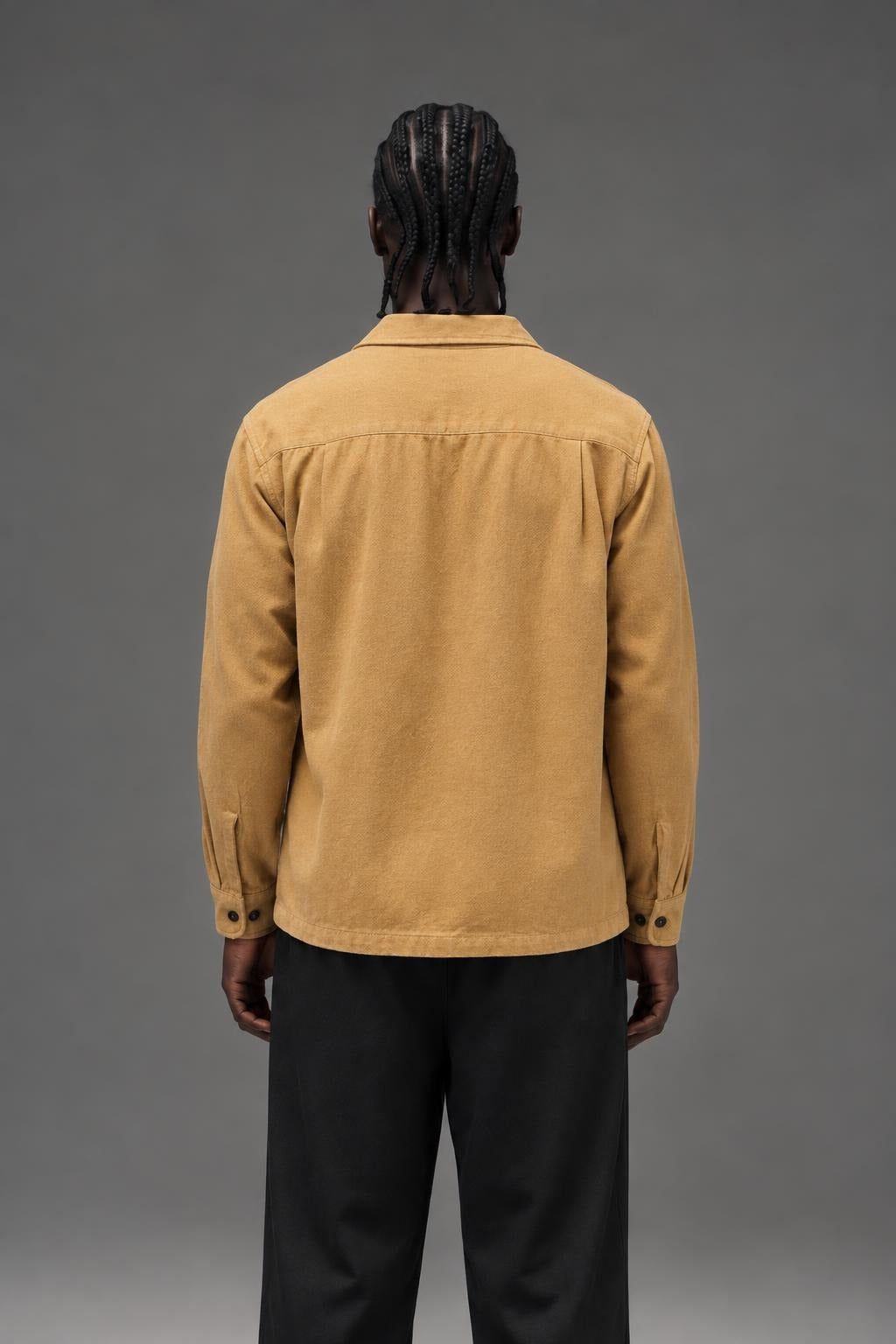 AI model photo - OBEY Cordell Woven Almond 181200305