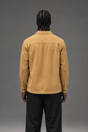 AI model photo - OBEY Cordell Woven Almond 181200305
