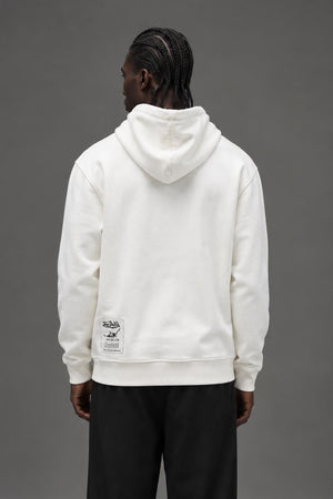 AI model photo - Von Dutch Mens Popeye Character Cotton Fleece Hoodie Off White FM167V