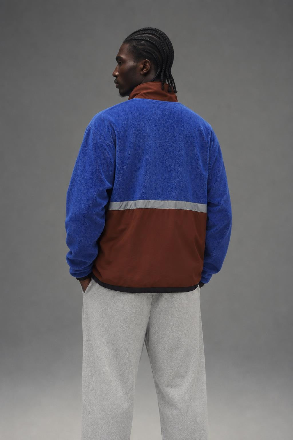 AI model photo - OBEY Gallagher Jacket BLue Multi 121800403