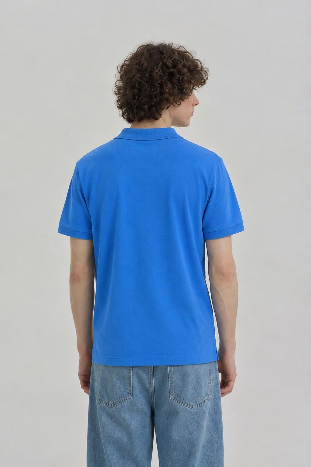 AI model photo - Tommy Hilfiger Men's Richard Short Sleeve Polo Cf Blue Blitz 78J8750 460