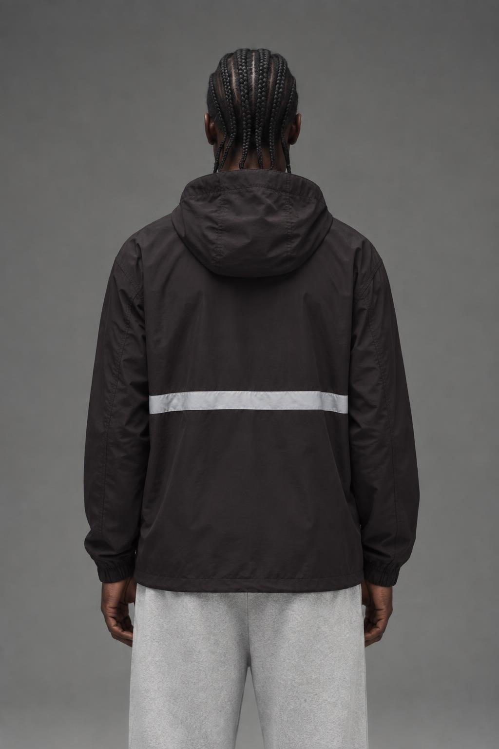 AI model photo - OBEY Recess II Anorak Black 121800420