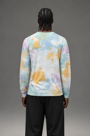 AI model photo - HUF Prism Wash Domestic Long Sleeve T-Shirt White TS01184