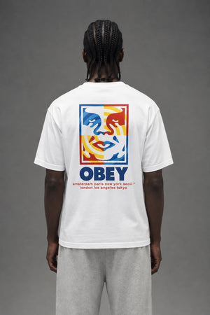 AI model photo - OBEY Target Icon T-Shirt White 165264065 WHT