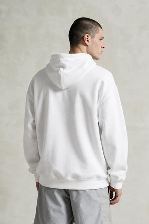 AI model photo - Urban Outfitters Men's Lover Loser Puff Print Hoodie Sweatshirt Wht/Blace 53416590 U1
