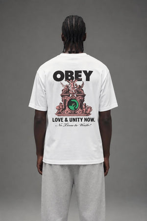 AI model photo - OBEY Love & Unity Now T-Shirt White 165264103 WHT