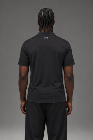 AI model photo - Under Armour Mens Playoff Golf Polo T-Shirt Black/Graphite 1253479-001