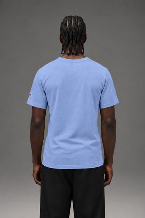 AI model photo - Champion Classic Graphic T-Shirt, Intramural Basketball Plaster Blue GT23H 586Q8B R8Y