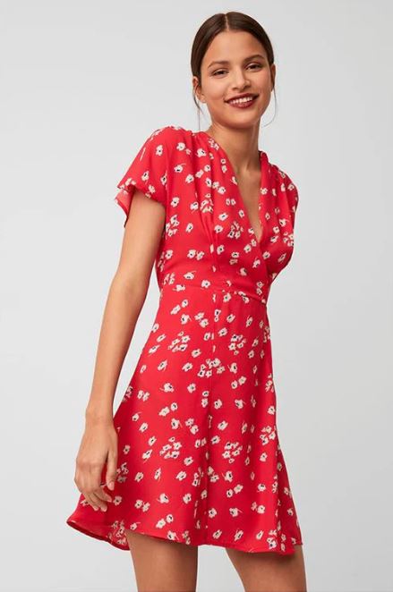 French Connection Verona Crepe Floral Dress Azalea Multi 71NSF