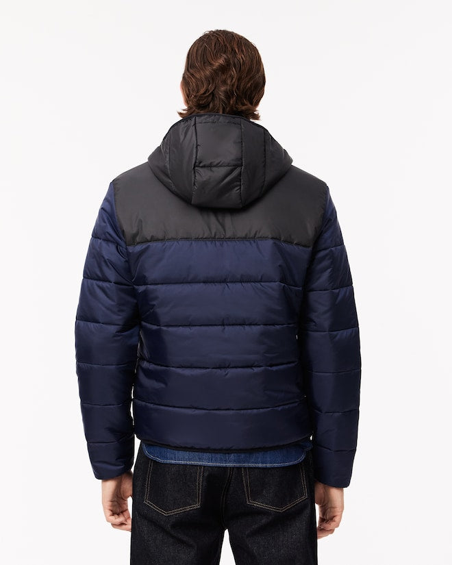 Lacoste Men’s Water-Repellent Quilted Puffer Jacket Navy/Black BH6763-51 JB1