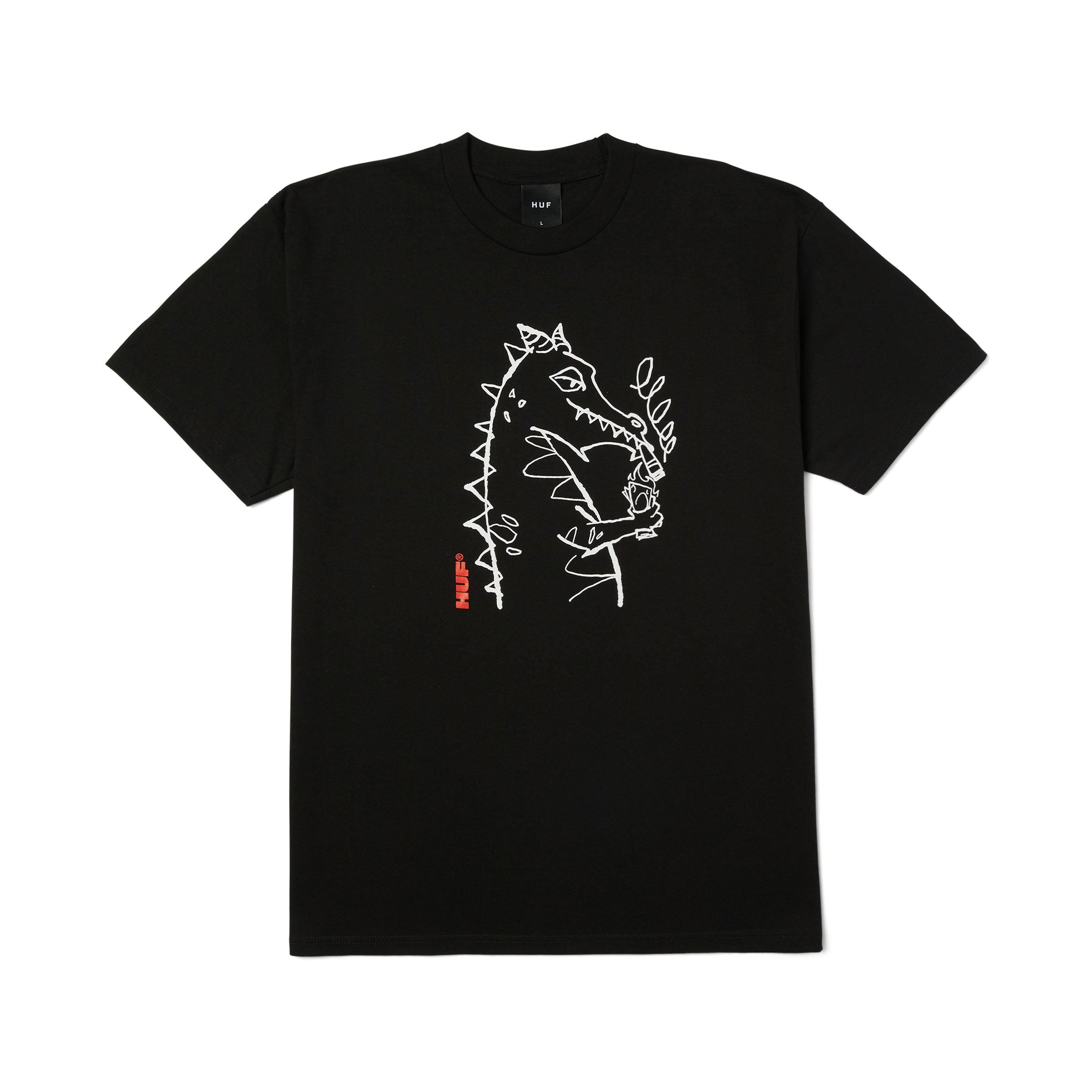 HUF Men's Cash Dragon Ss Tee Black Cotton TS02634 BLK