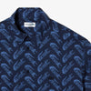 Lacoste Men?€?s Short Sleeve Vintage Print Shirt Navy Blue/Ethereal CH5793 51 F65