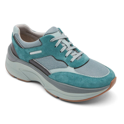 Rockport Women's Prowalker Eco Sneaker Verdigris Suede/Textile Eco CI9965