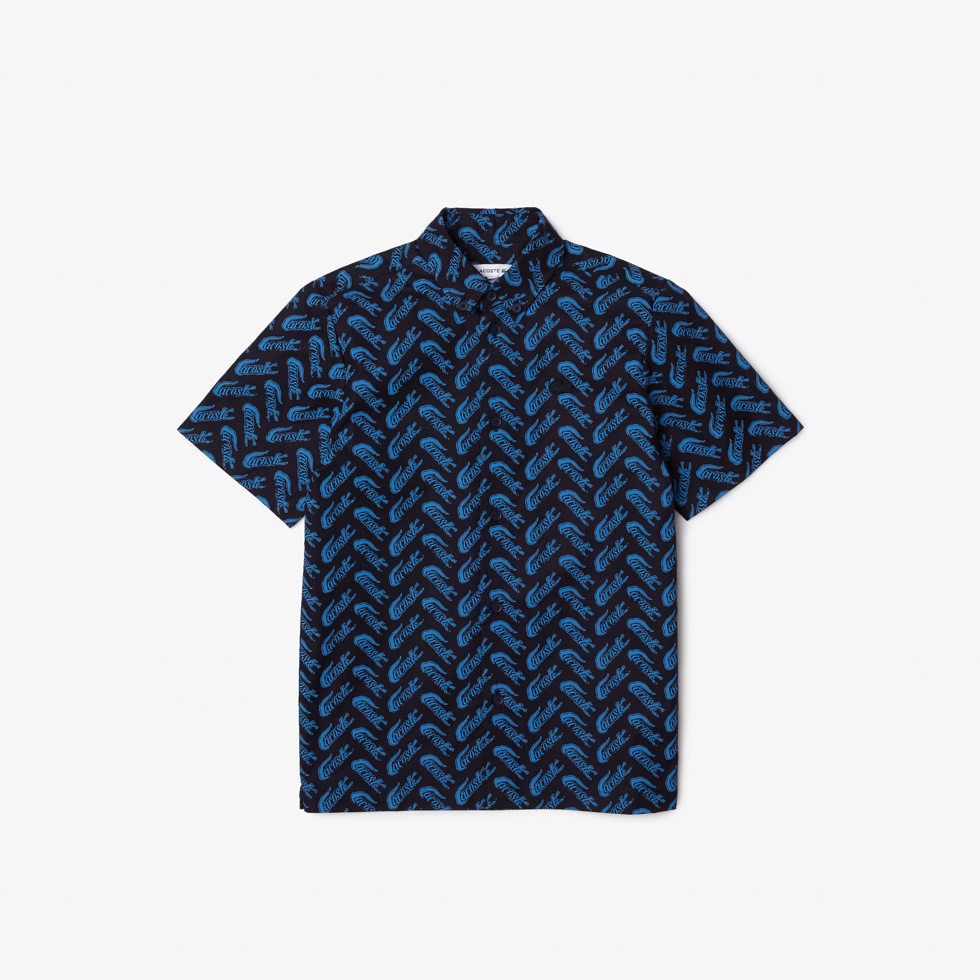 Lacoste Kids' Short Sleeve Cotton Voile Shirt Navy Blue/Ethereal CJ5482 F65