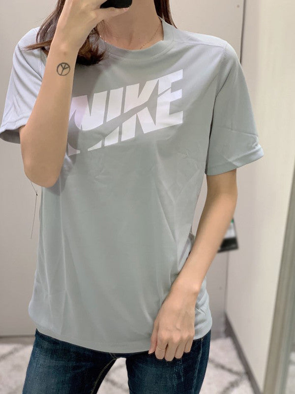 Nike Boy's Dri-Fit Training T-Shirt Light Grey/White CJ7736 077 N8