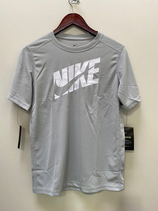 Nike Boy's Dri-Fit Training T-Shirt Light Grey/White CJ7736 077 N8