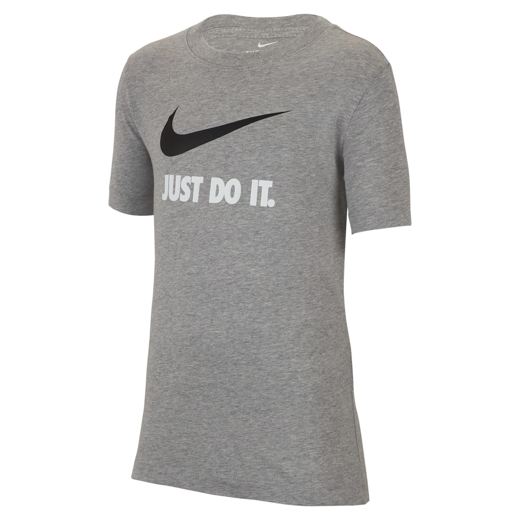 Nike Boy's Sportswear Just Do It T-Shirts Heather Grey CT6868 100 N11