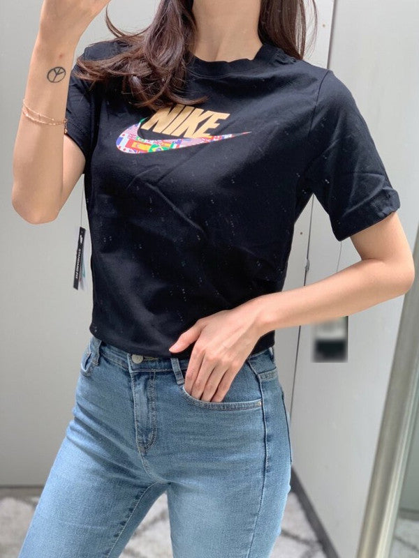 Nike Boy's World Flag Swoosh T-Shirt Black CV2175 010 N8