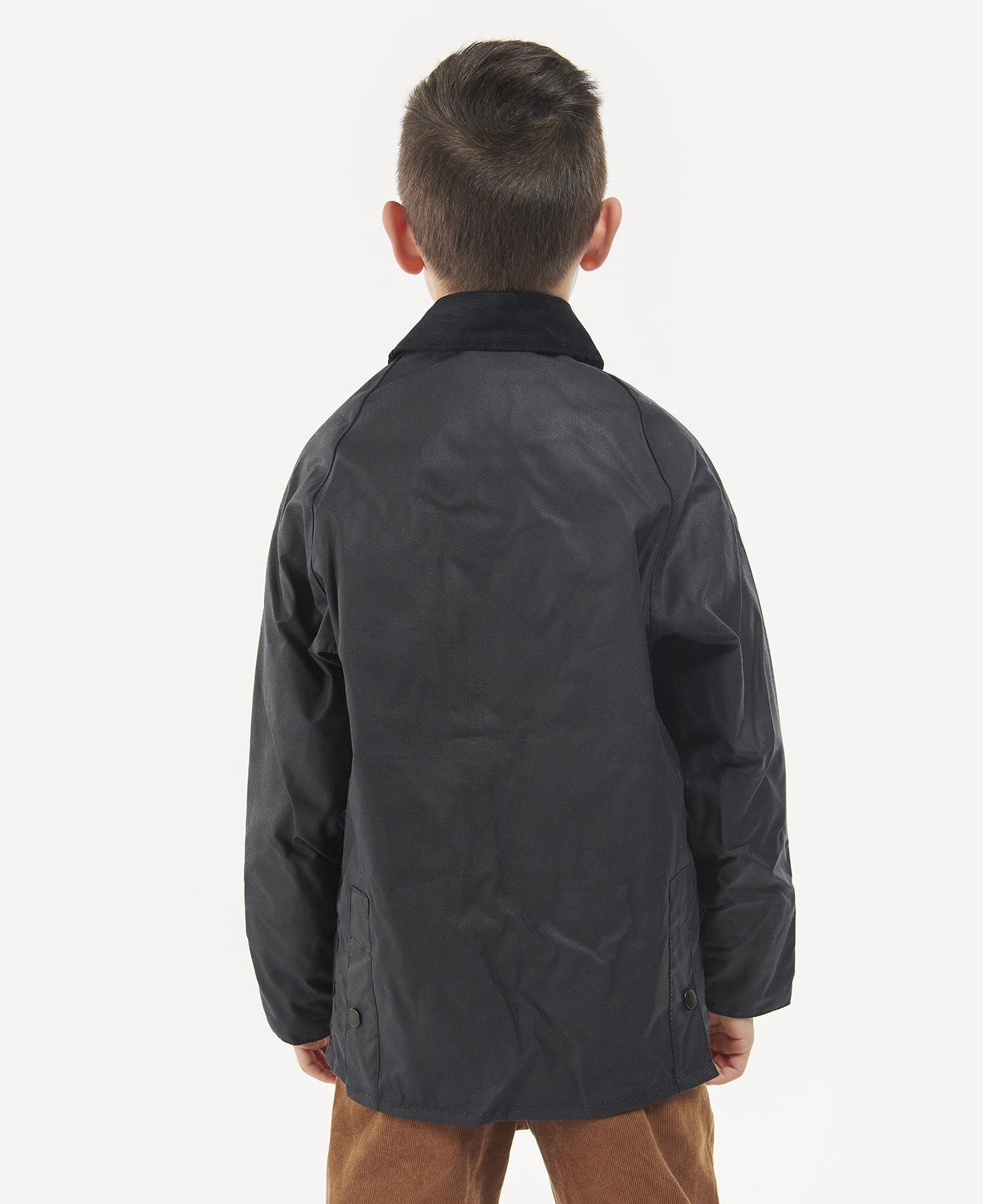 Barbour Boys Bedale Waxed Jacket Navy CWX0019 NY95 - APLAZE