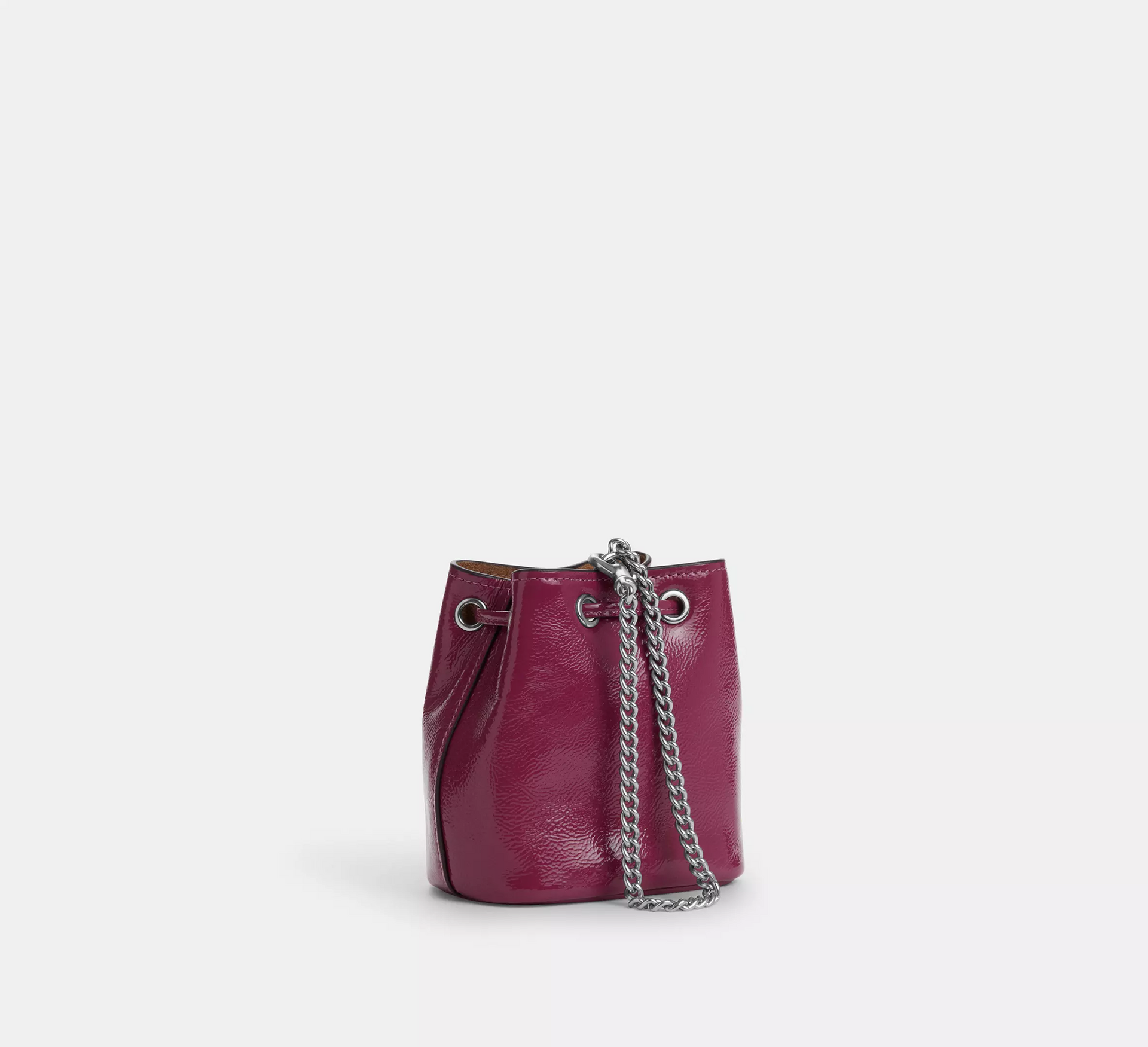 Coach Women's Drawstring Wristlet SV/PINK CZ028 SV/PK