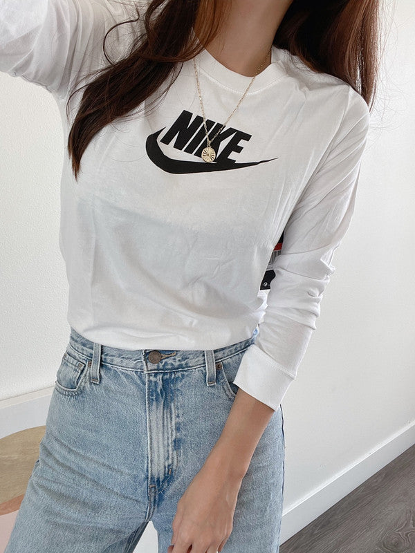 Nike Girl's Sportswear Futura Logo T-Shirt White CZ1260 100 N8