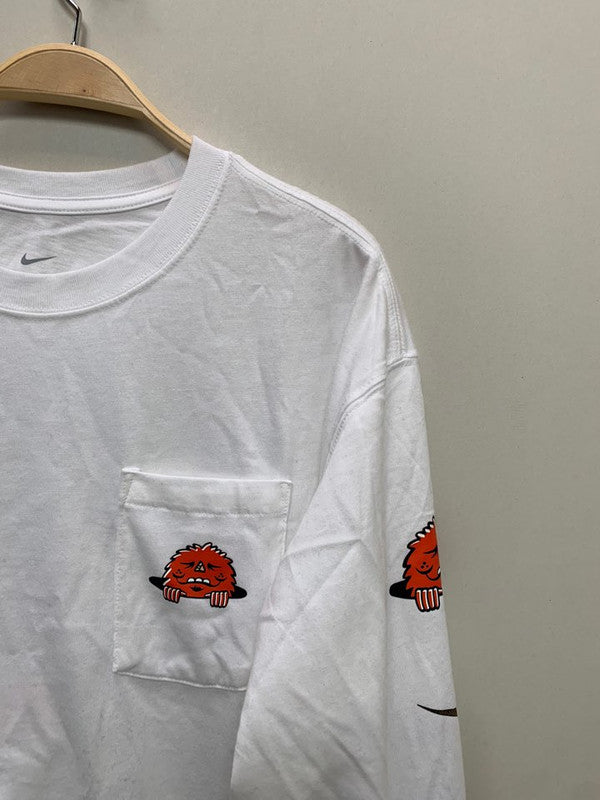 Nike Men's Pocket Skate Long-Sleeve T-Shirt White/Black CZ6175 100 N7