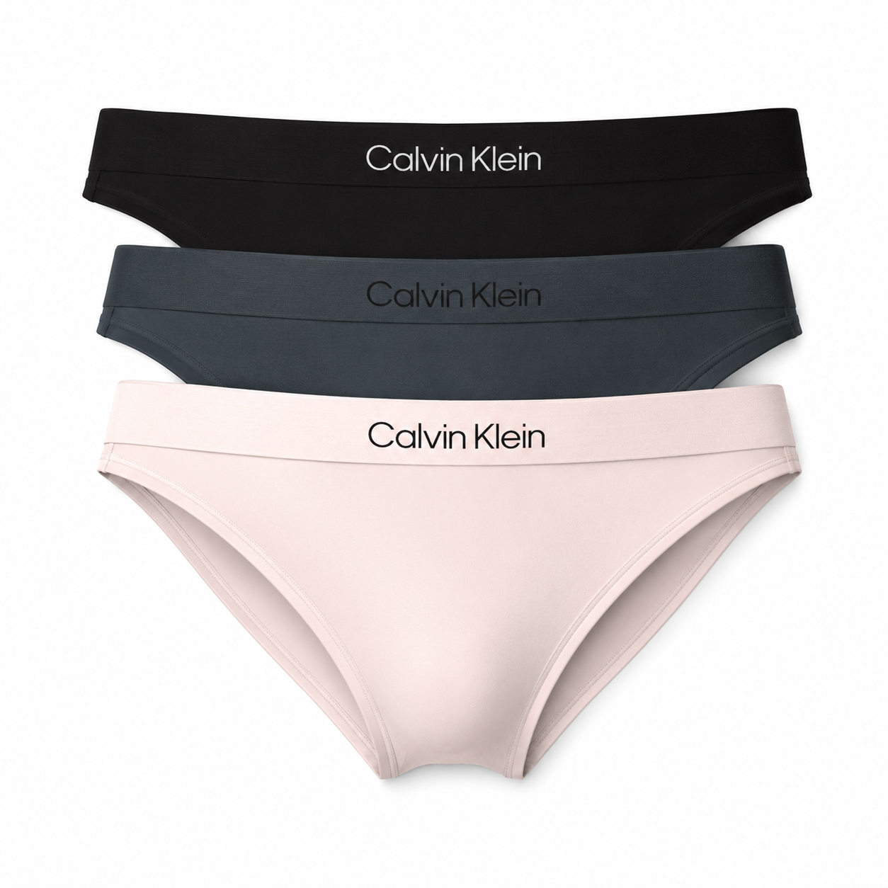 Calvin Klein Women's Bikini 3PK Black / Ashford Grey / Nymph's Thigh QP3206O 002