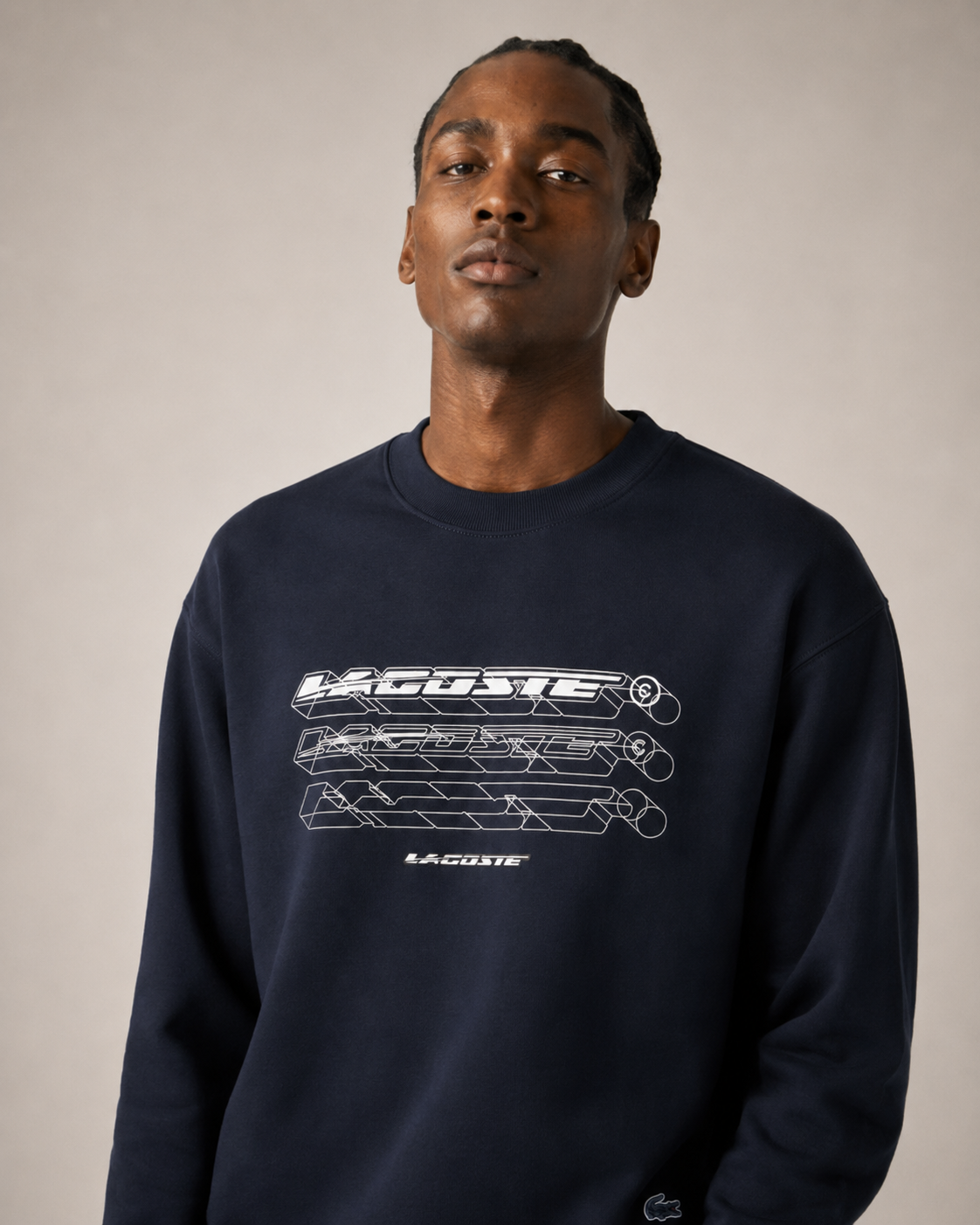 Lacoste Men's Loose Fit Branded Sweatshirt Blue Night SH5540 KXE