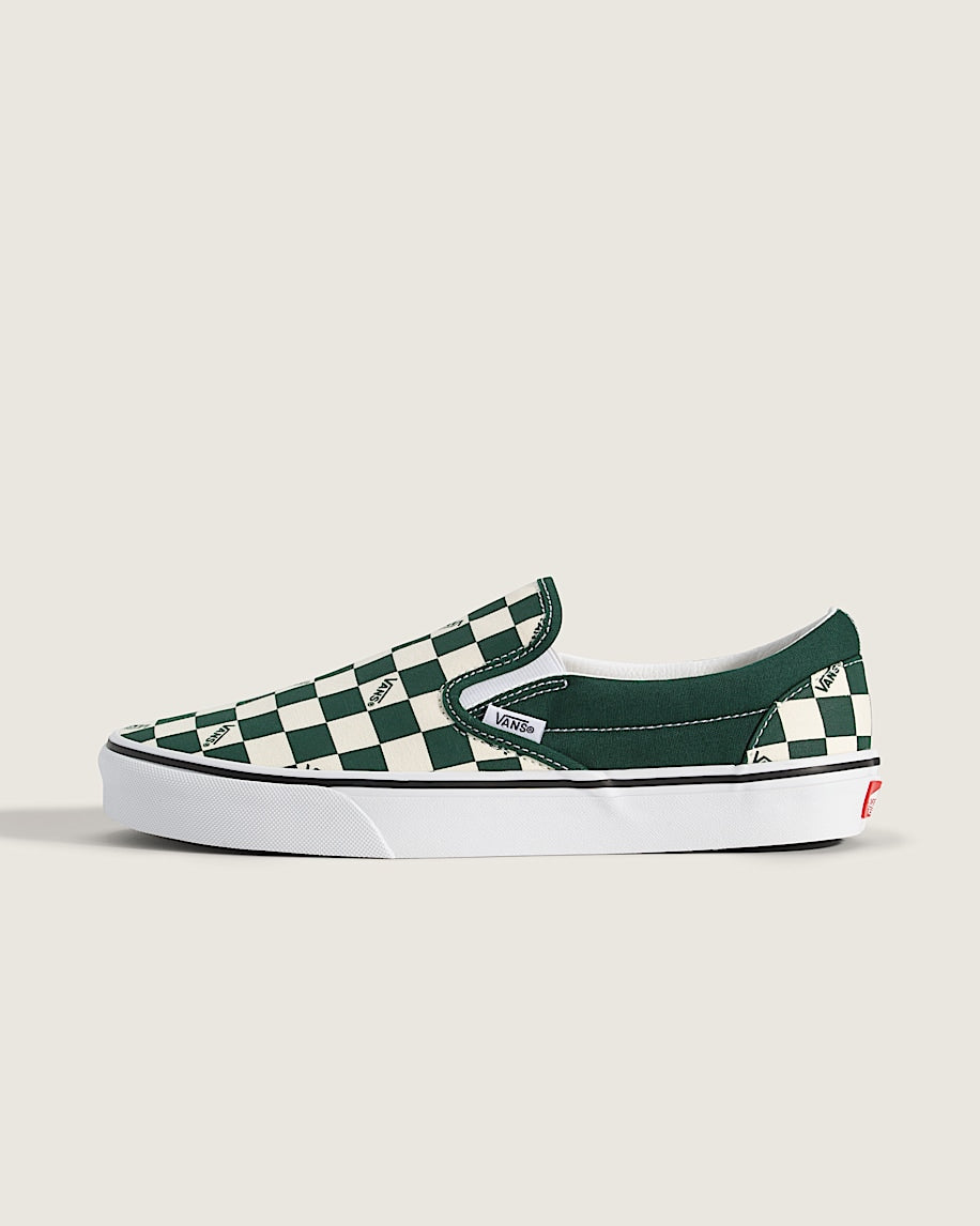 Vans Classic Slip-On Checkerboard Shoes Emerald VN000DAHEME