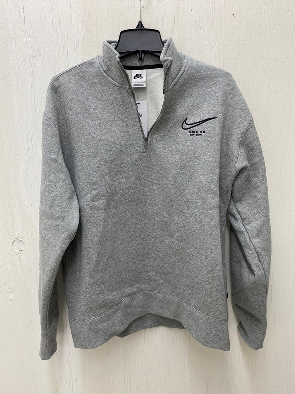 Nike Men's SB Half Zip Skate Fleece Sweatshir Dark Grey Heather DA4266 063 N3