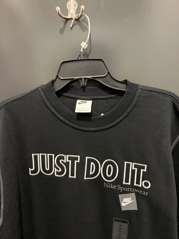 Nike Men's Sportswear Just Do It Crewneck Sweatshir Black DD6196 010 N2