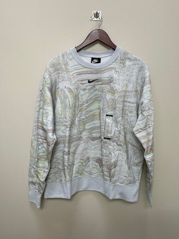 Nike Women's Sportswear Dance Fleece Crewneck Sweatshir White DJ4119 100 N1