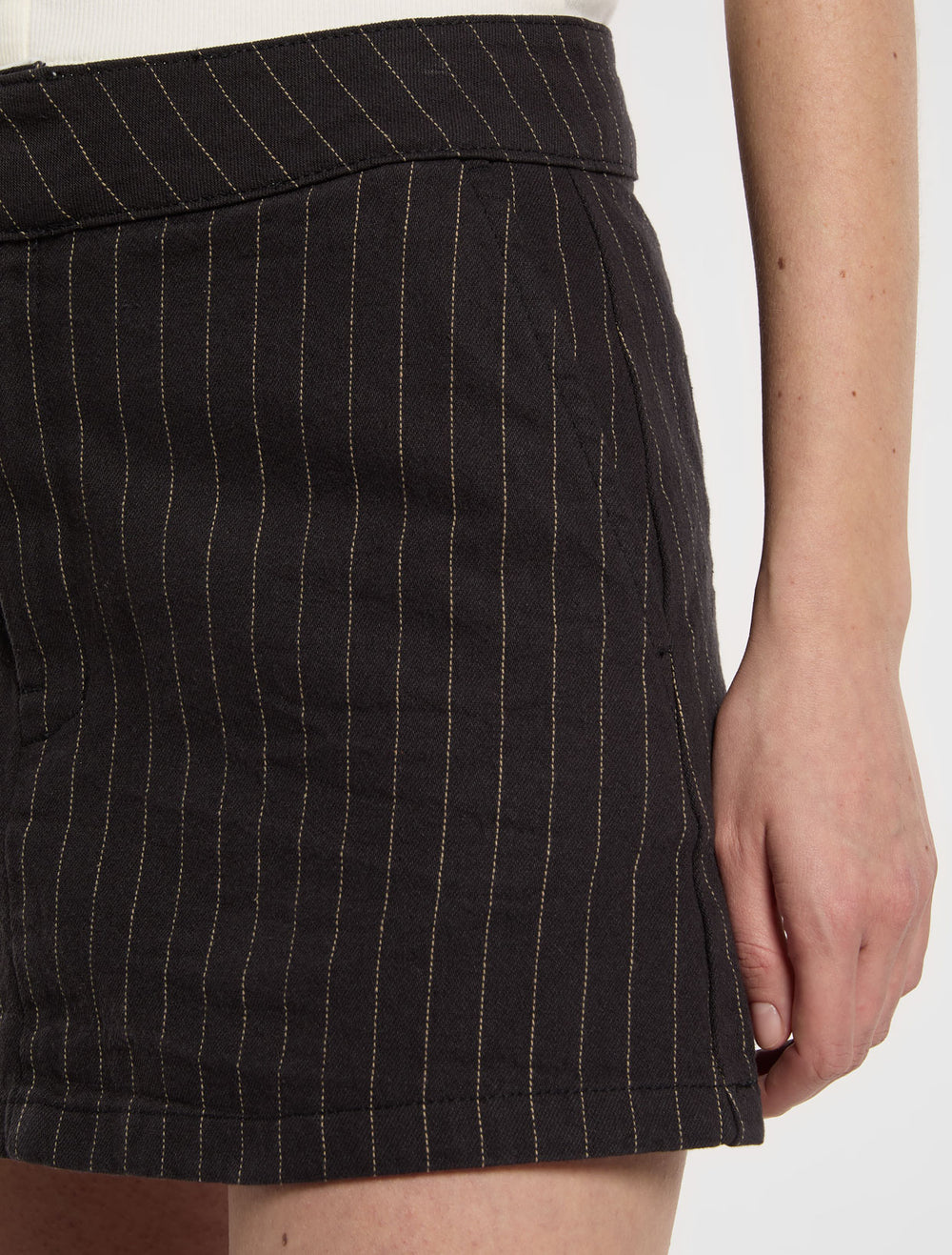 Dickies Womens Service Work Skirt Hickory Stripe Black A4Z88BLK
