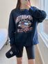 Tommy Hilfiger Men's Tommy Jeans Tennis Club Crew Sweatshirt Twilight Navy DM14339 400 - APLAZE