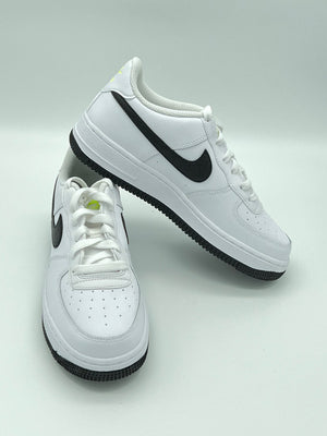 Nike Kids' Air Force 1 Low GS White/Black Volt DM3271 100 - APLAZE
