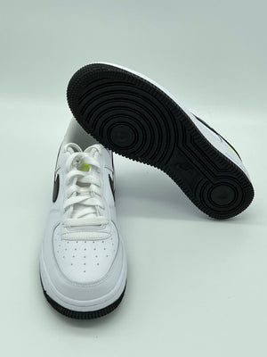 Nike Kids' Air Force 1 Low GS White/Black Volt DM3271 100 - APLAZE