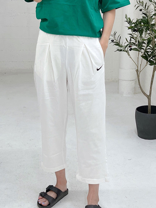 Nike Women's Sportswear Capri Jogger Pants White/Black DM6726 100 N9