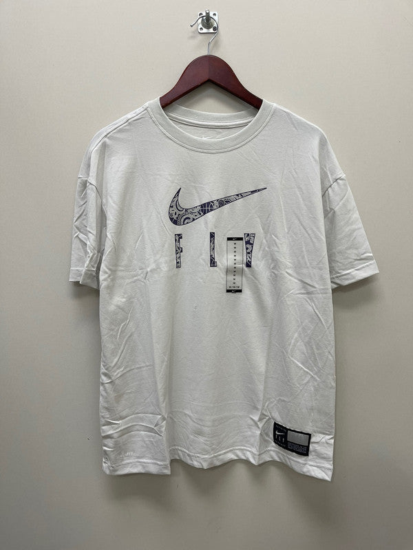 Nike Women's Swoosh Fly T-Shirt Light Bone DM8014 072 N1