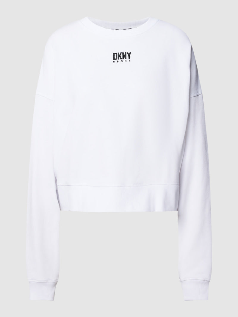 DKNY Women's Sport Balance Oversized Crewneck Sweatshirt White DP2T9241 WHT K1
