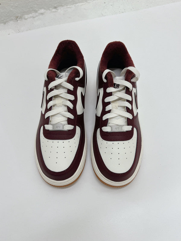 Nike Kids' Air Force 1 LV8 (GS) White/Night Maroon DQ5972 100 - APLAZE