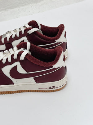 Nike Kids' Air Force 1 LV8 (GS) White/Night Maroon DQ5972 100 - APLAZE