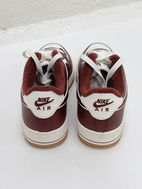 Nike Kids' Air Force 1 LV8 (GS) White/Night Maroon DQ5972 100 - APLAZE