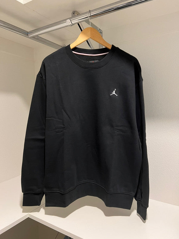 Nike Jordan Men's Essentials Fleece Crewneck Sweatshir Black/White DQ7520 010 N1