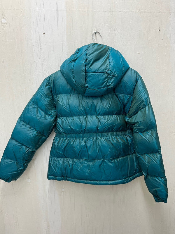Nike Girl's Sportswear Synthetic Fill Hooded Jacket Rough Green/Laser Blue/White DR0452 326 N2