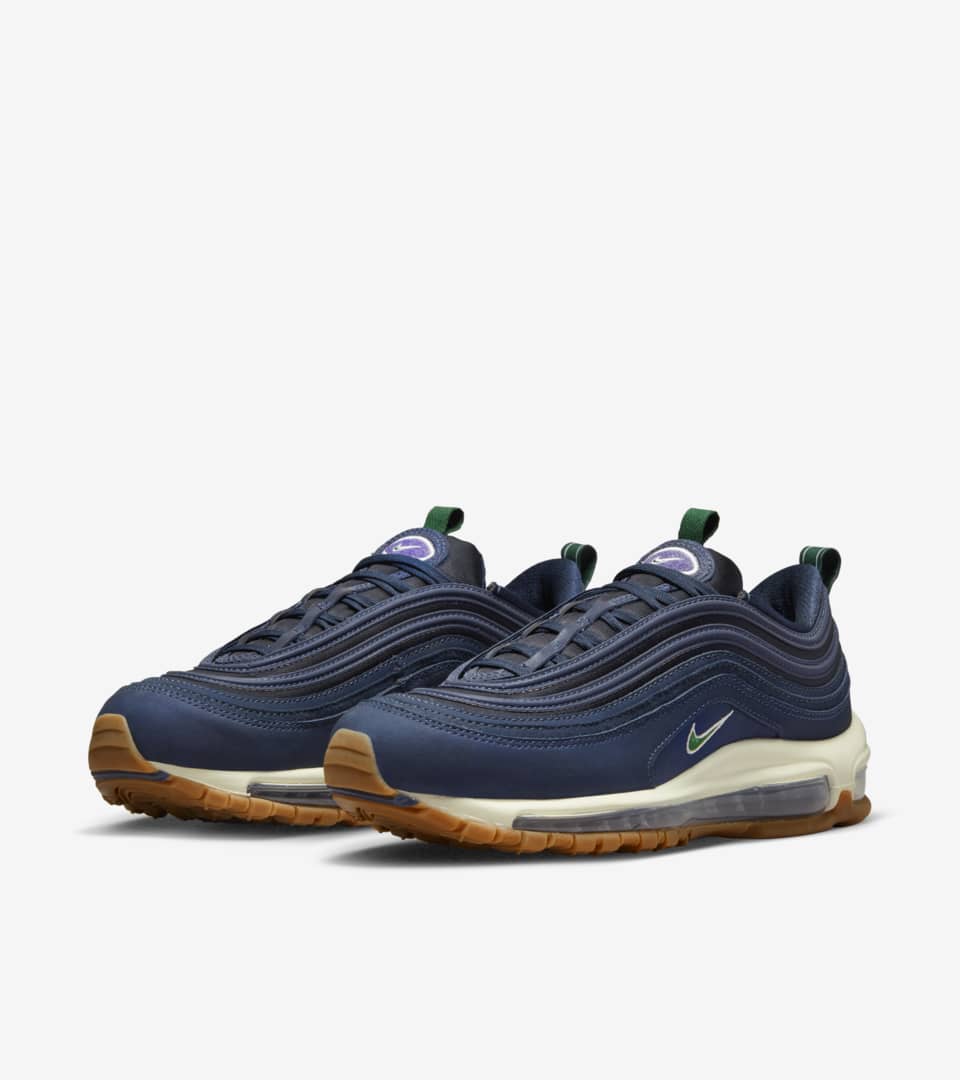 Nike Women's Air Max 97 QS Shoes Obsidian/Gorge Green DR9774 400 - APLAZE