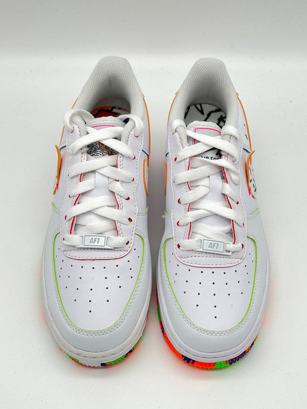 Air Force 1 LV8 GS 'Drawing' - Nike - DV1366 111 - white/white/white/total  orange