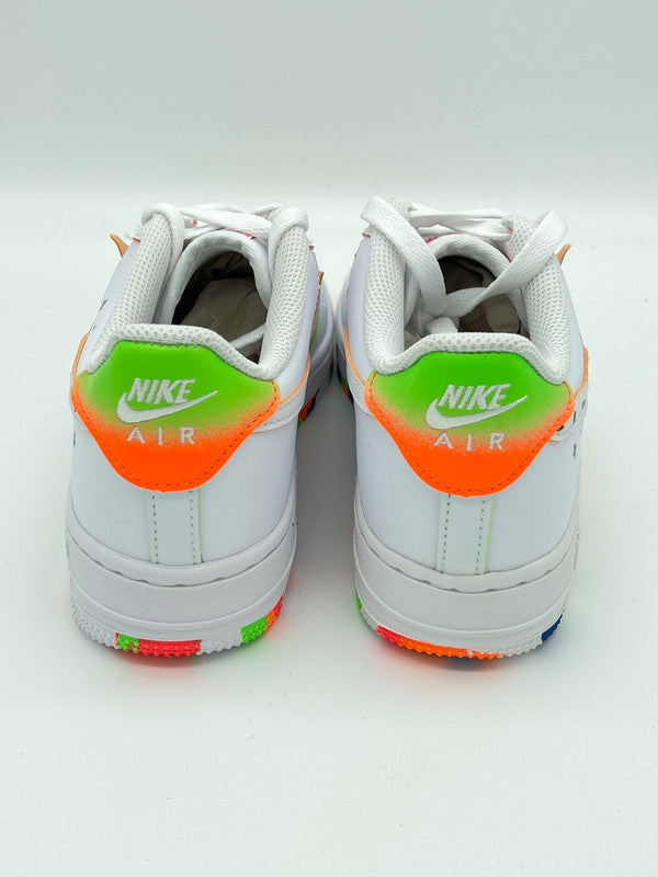 Nike Kids' Air Force 1 LV8 GS White/White White Total Orange DV1366 111 - APLAZE