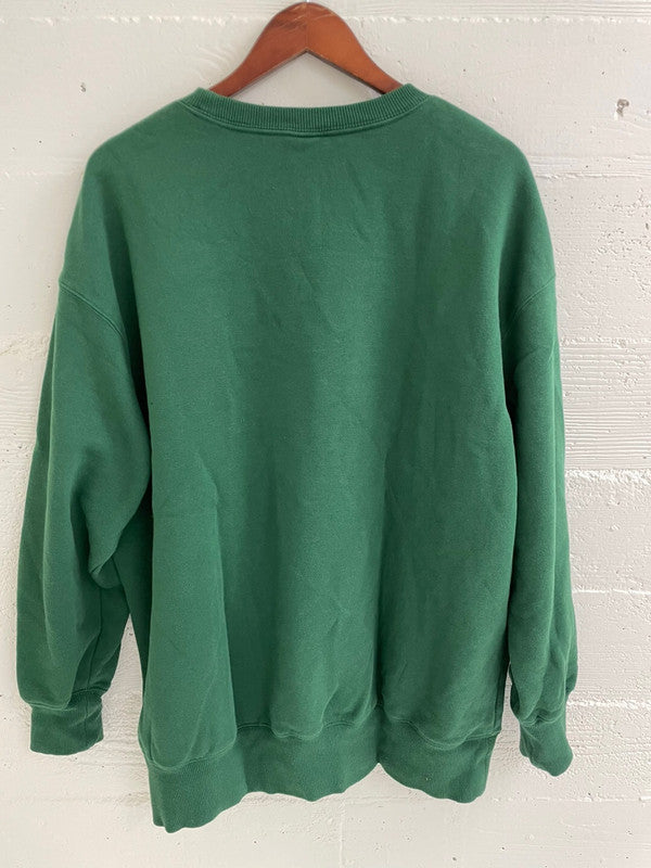 Nike Women's Sportswear Oversized Crewneck Sweatshirt Gorge Green/Night Forest/Sail DZ4625 341 N4