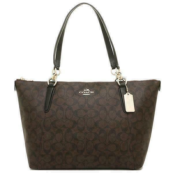 Coach Women's Signature Ava Tote Bag Brown Black F58318 IMAA8