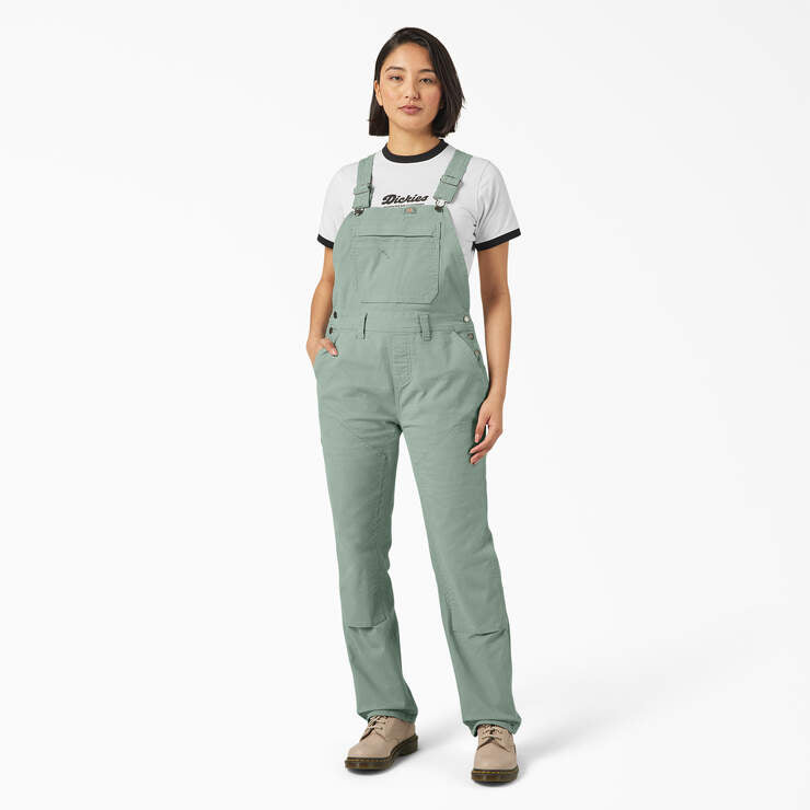 Dickies Women’s Double-Front Bib Overalls Iceberg Green FB839K36